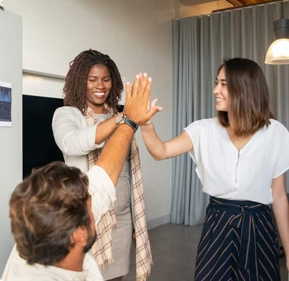 The Elevated Marketing team celebrating a launch