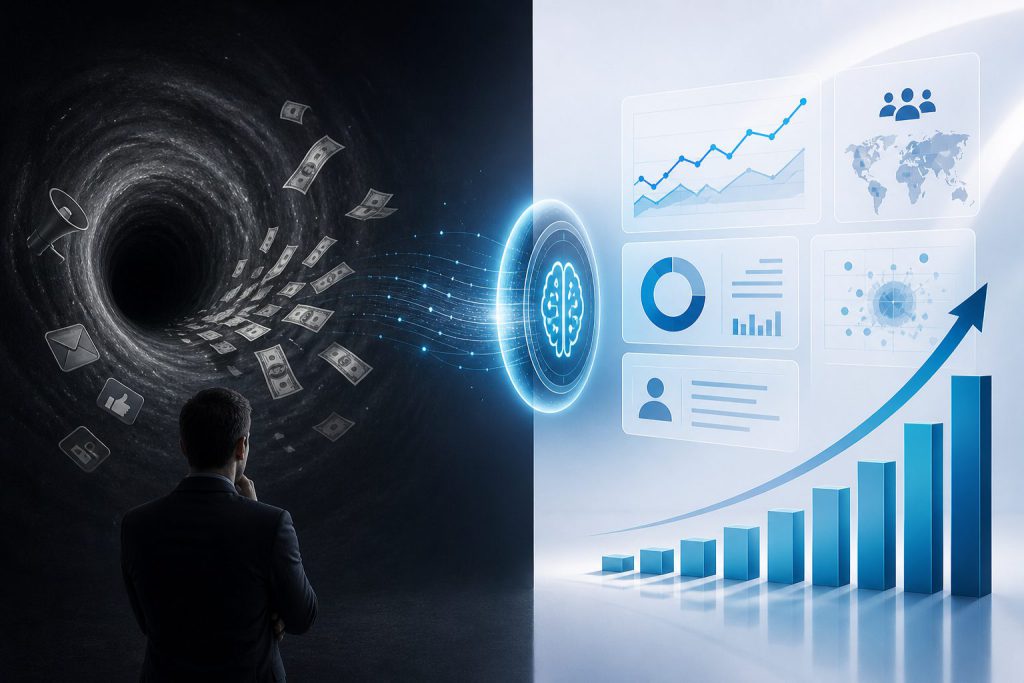 Illustration for: Stop Guessing Your ROI: How AI-Driven Business Intelligence Transforms Marketing