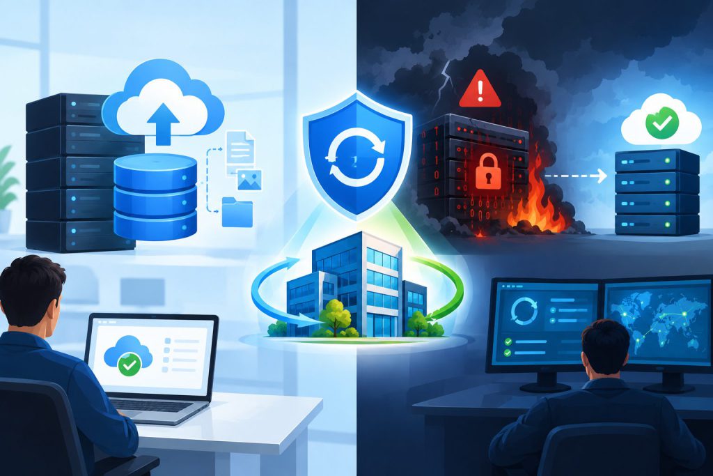 Illustration for: The Difference Between a Standard Backup and True Disaster Recovery