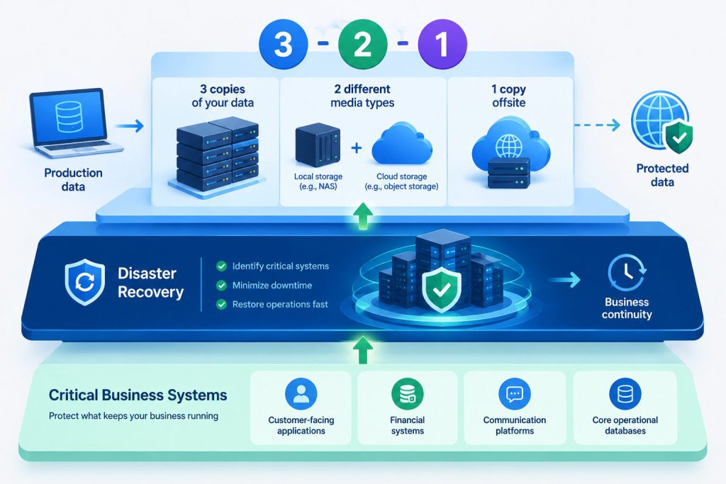 Illustration for: The Difference Between a Standard Backup and True Disaster Recovery